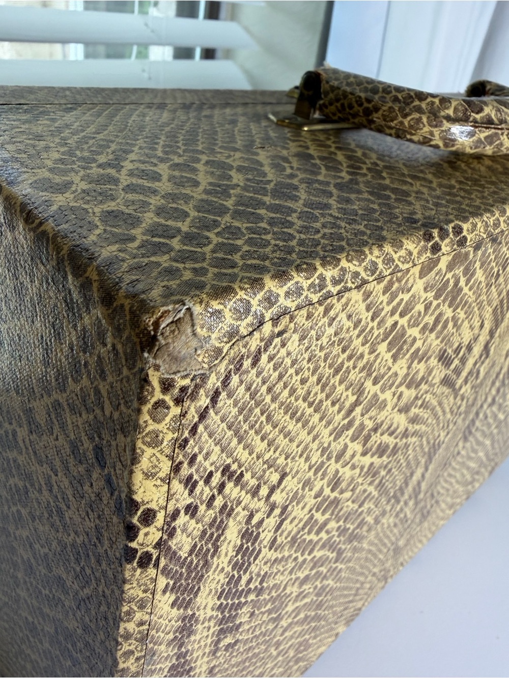 Vintage Toiletries Shortrip Case Snakeskin 🐍 - Picture 11 of 13